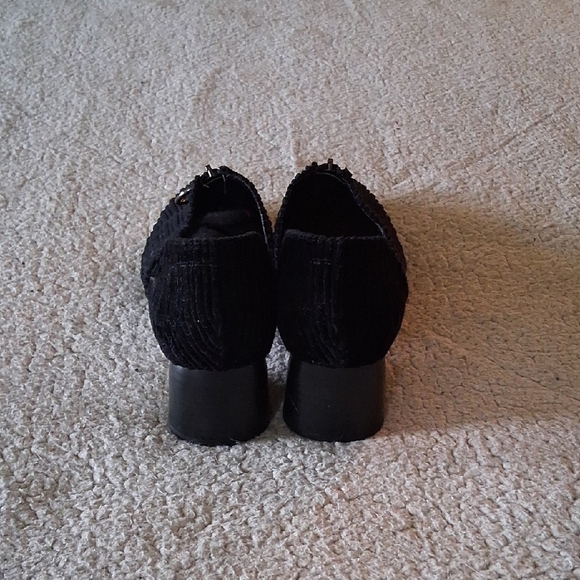 Stricca Black Corduroy Heels with Ring Detail - Picture 3 of 7